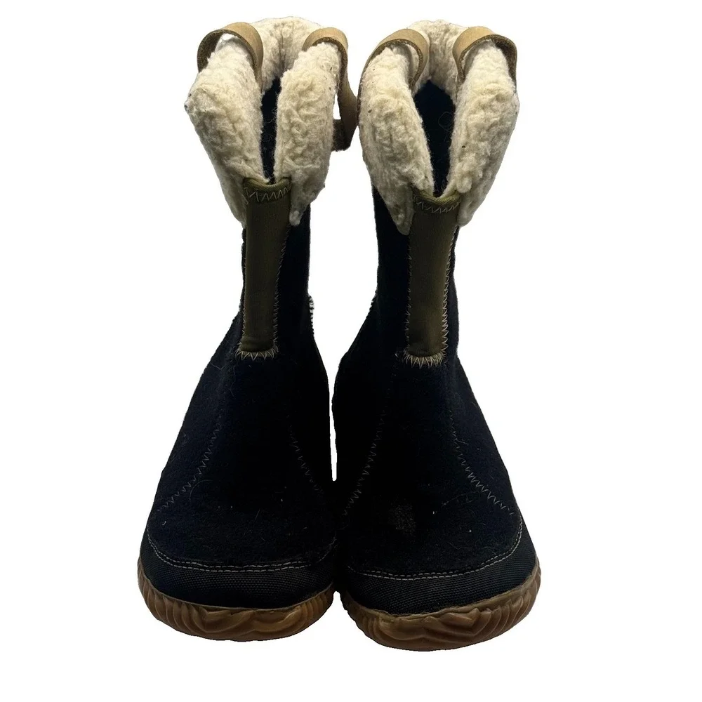 Sorel Cozy Bou Peppercorn Women 7 Recycled Felt & Faux Shearling